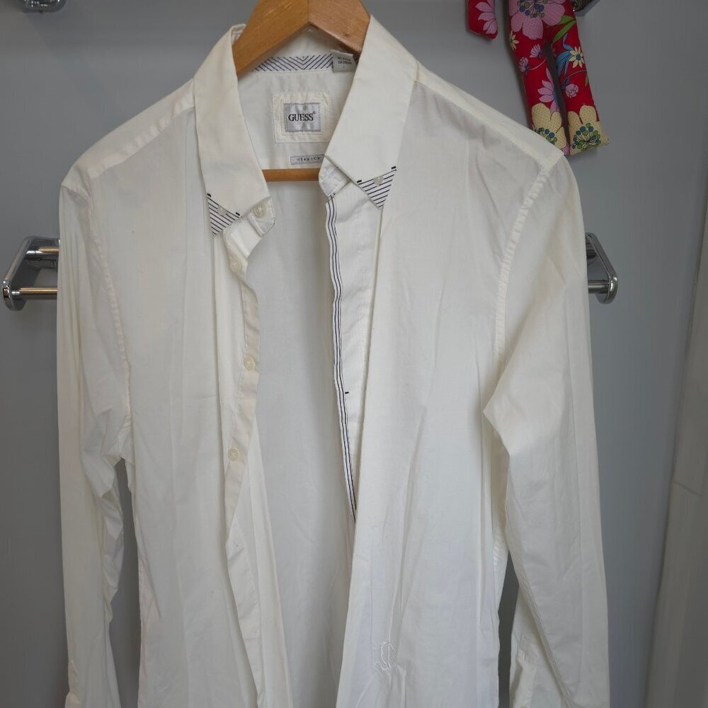 Guess mens button down long sleeve shirt